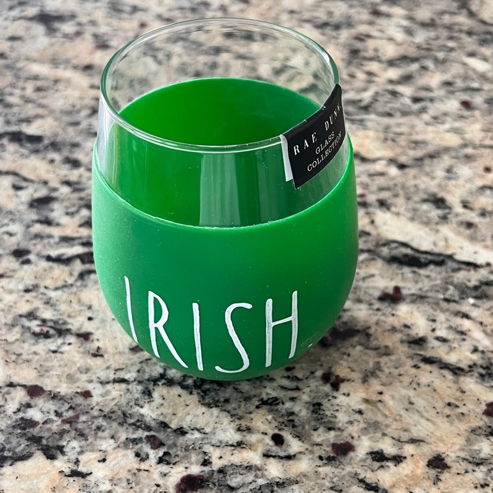 Rae Dunn glass collection Irish Wine glass